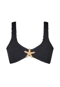 Moda Minx Starfish Scrunch Crop Top Bikini Oberteil Damen - Black