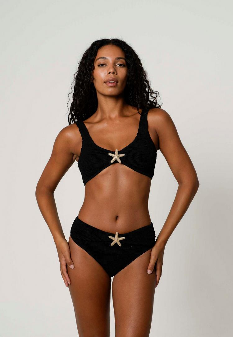 Moda Minx Moda Minx Starfish Scrunch Crop Top Bikini Oberteil Damen - Black - 0 | SportScheck