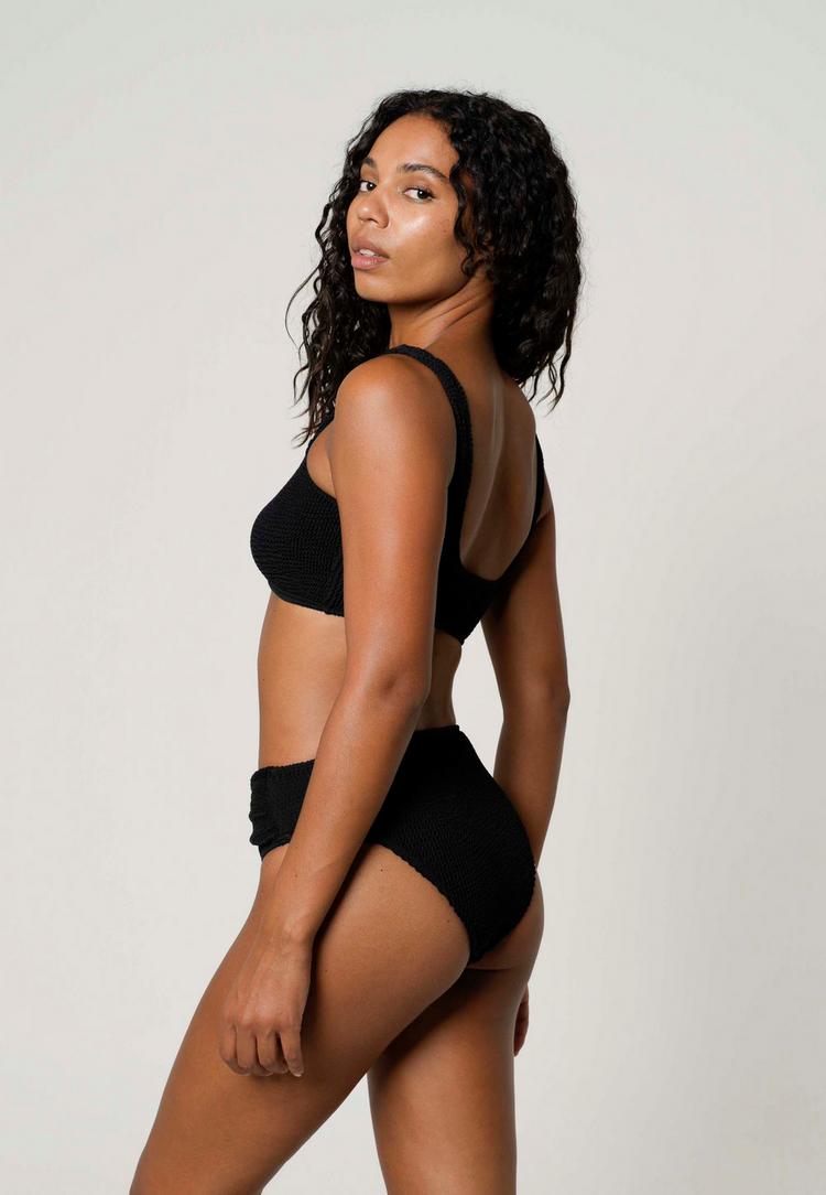 Moda Minx Moda Minx Starfish Scrunch Crop Top Bikini Oberteil Damen - Black - 3 | SportScheck