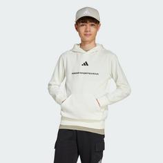 Rückansicht von adidas adidas Boys Slogan Fleece Hoodie Kids Hoodie Kinder Off White