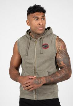 Rückansicht von Gorilla Wear Sweatjacke Herren Army Green