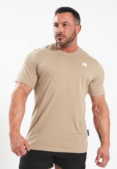 Rückansicht von Gorilla Wear Printshirt Herren Beige