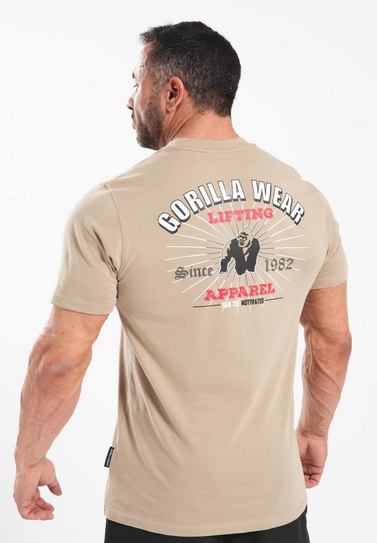 Gorilla Wear Gorilla Wear Printshirt Herren - Beige - 2 | SportScheck