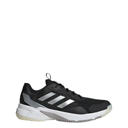Rückansicht von adidas Crazyflight 6 Hallenschuh Hallenschuhe Damen Cloud White / Silver Metallic / Core Black
