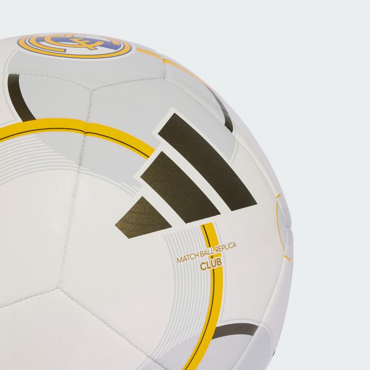 adidas adidas Real Madrid Home Club Ball Fu&szlig;ball - White / Bold Gold / Light Solid Grey - 0 | SportScheck