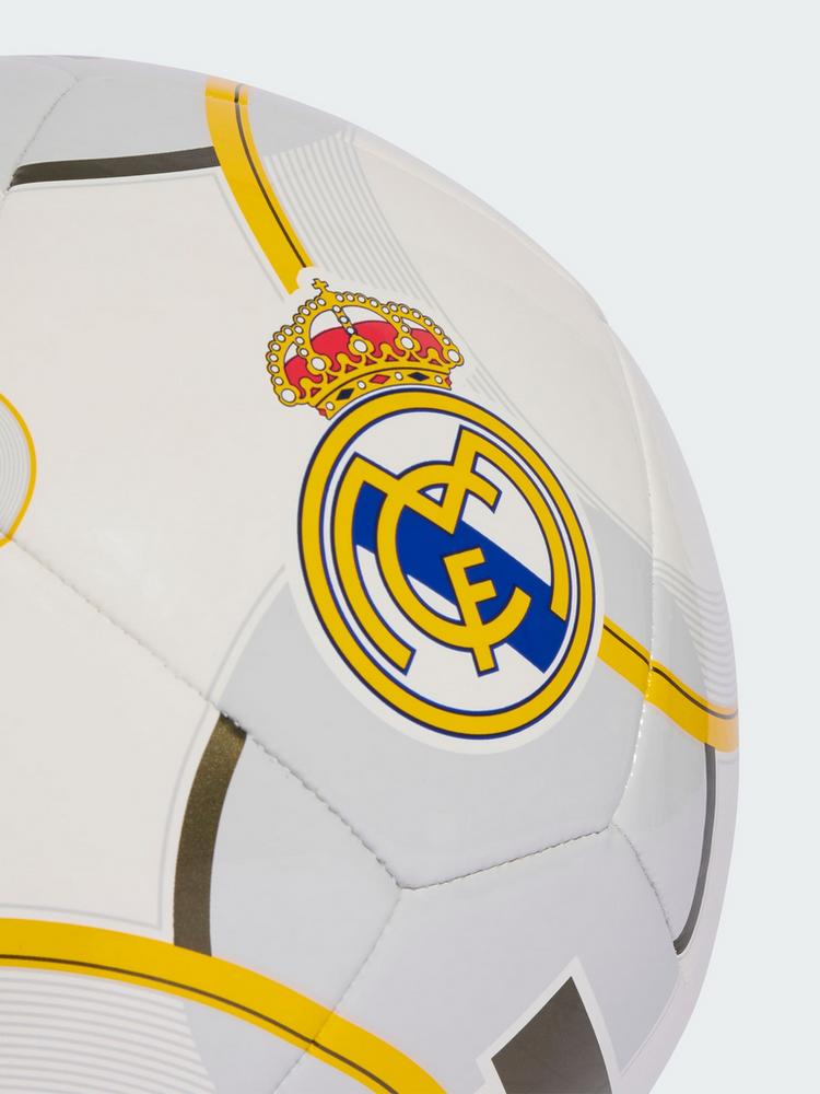 adidas adidas Real Madrid Home Club Ball Fu&szlig;ball - White / Bold Gold / Light Solid Grey - 1 | SportScheck