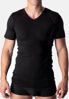 Rückansicht von Black Snake 4 Pack V-Neck T-Shirt Classic Unterhemd Herren Schwarz
