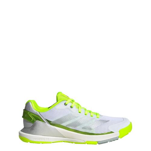 Rückansicht von adidas Crazyquick Lightstrike Padel-Schuh Tennisschuhe Damen Lucid Lemon / Wonder Silver / Silver Metallic
