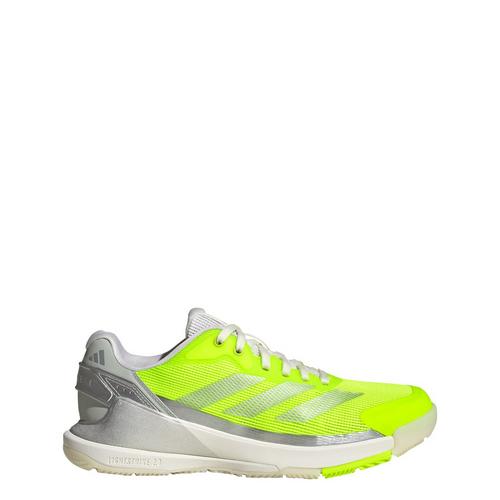 Rückansicht von adidas Crazyquick Lightstrike Padel-Schuh Tennisschuhe Damen Lucid Lemon / Silver Metallic / Wonder Silver