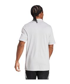Rückansicht von adidas Squadra 25 Competition Polo Poloshirt Herren grauweiss