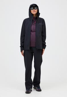 Rückansicht von Peak Performance Regenjacke Damen BLACK