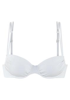 Copenhagen Studios Bügel-Bandeau-Bikini-Top Bikini Oberteil Damen weiß