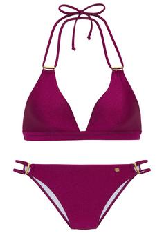 JETTE Triangel-Bikini Bikini Set Damen beere