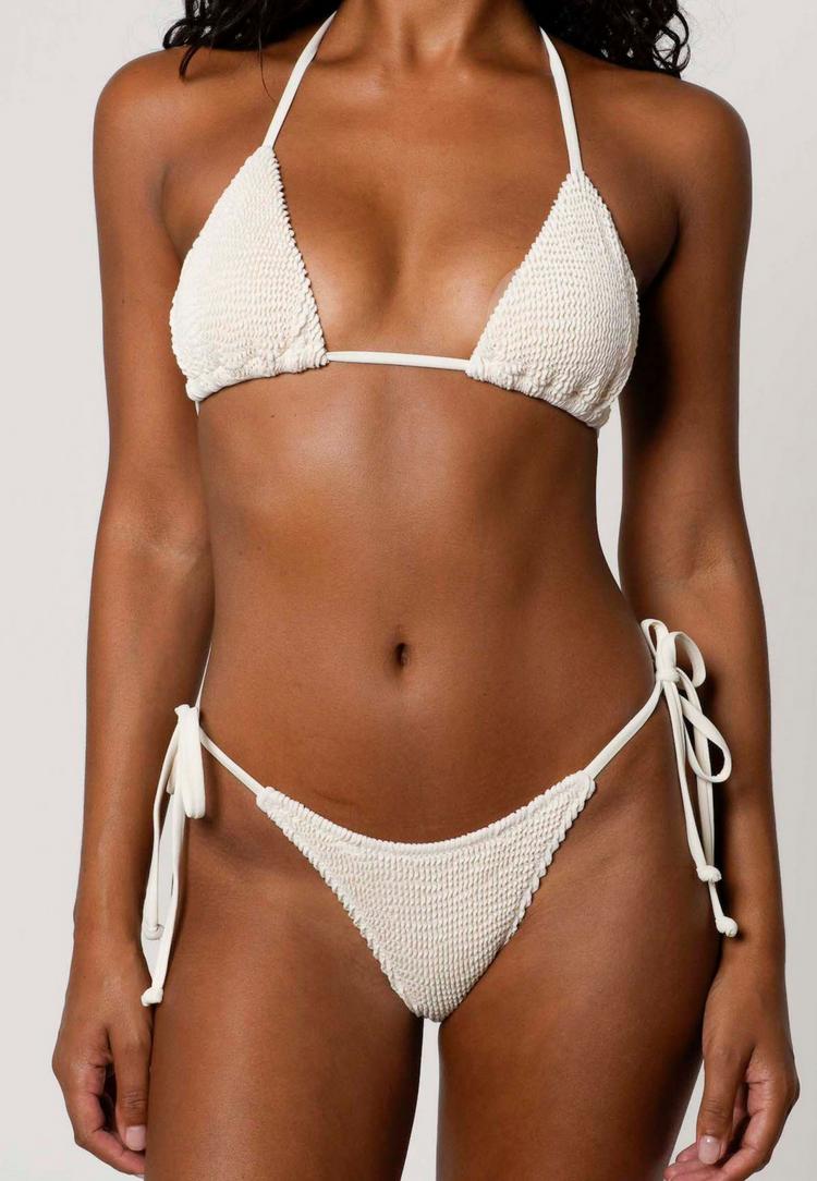 Moda Minx Moda Minx Scrunch Tie Side Bikini Bottom Bikini Hose Damen - Beige - 0 | SportScheck
