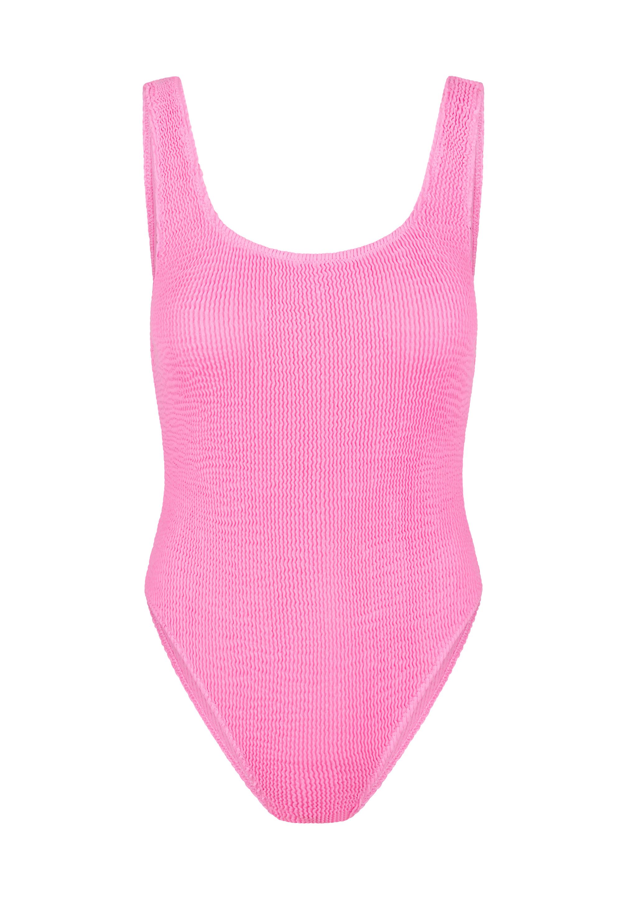 Moda Minx Scrunch Scoop Neck Swimsuit Badeanzug Damen - Candy Pink