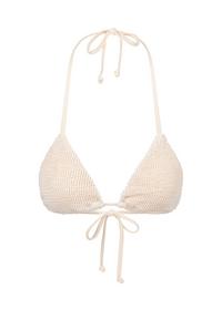 Moda Minx Scrunch Triangle Top Bikini Oberteil Damen - Beige