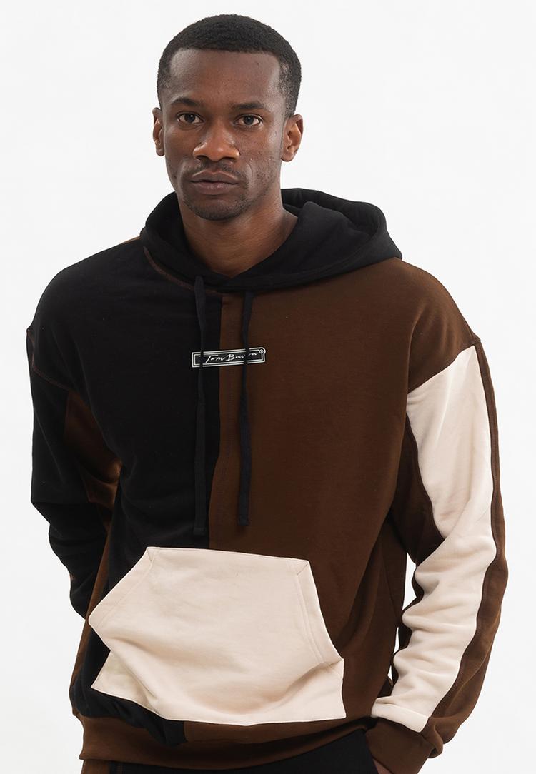 Tom Barron Tom Barron Colorblock Sporty Hoodie Set Trainingsanzug Herren - BROWN - 9 | SportScheck
