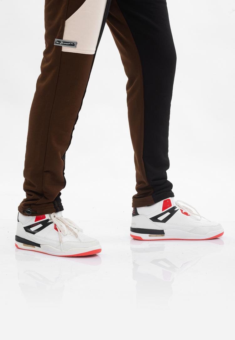 Tom Barron Tom Barron Colorblock Sporty Hoodie Set Trainingsanzug Herren - BROWN - 11 | SportScheck