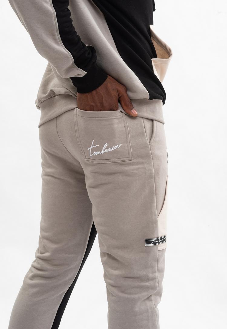 Tom Barron Tom Barron Colorblock Sporty Hoodie Set Trainingsanzug Herren - stone - 4 | SportScheck