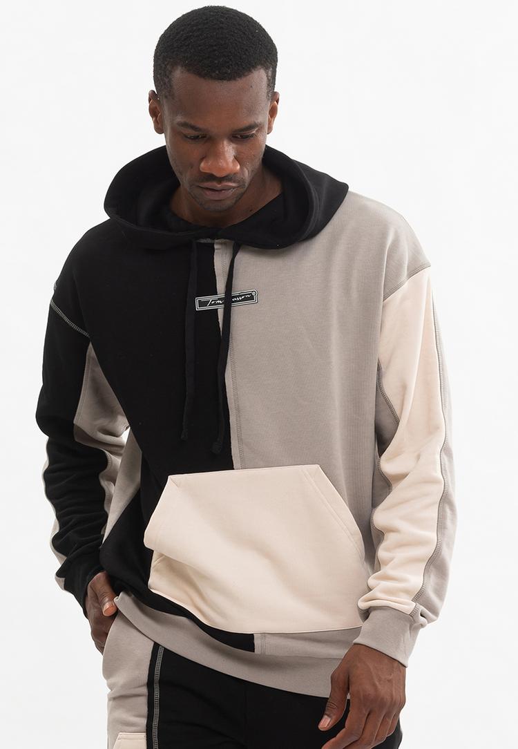 Tom Barron Tom Barron Colorblock Sporty Hoodie Set Trainingsanzug Herren - stone - 9 | SportScheck