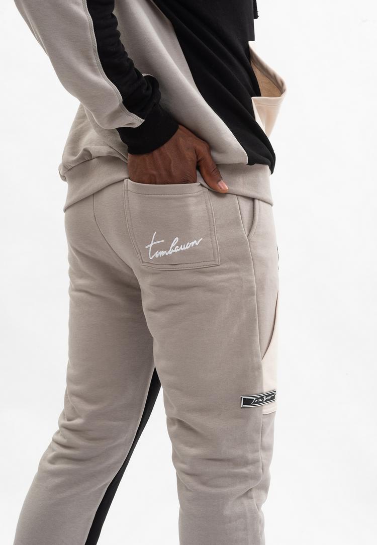 Tom Barron Tom Barron Colorblock Sporty Hoodie Set Trainingsanzug Herren - stone - 10 | SportScheck