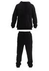 Tom Barron Colorblock Sporty Hoodie Set Trainingsanzug Herren - black
