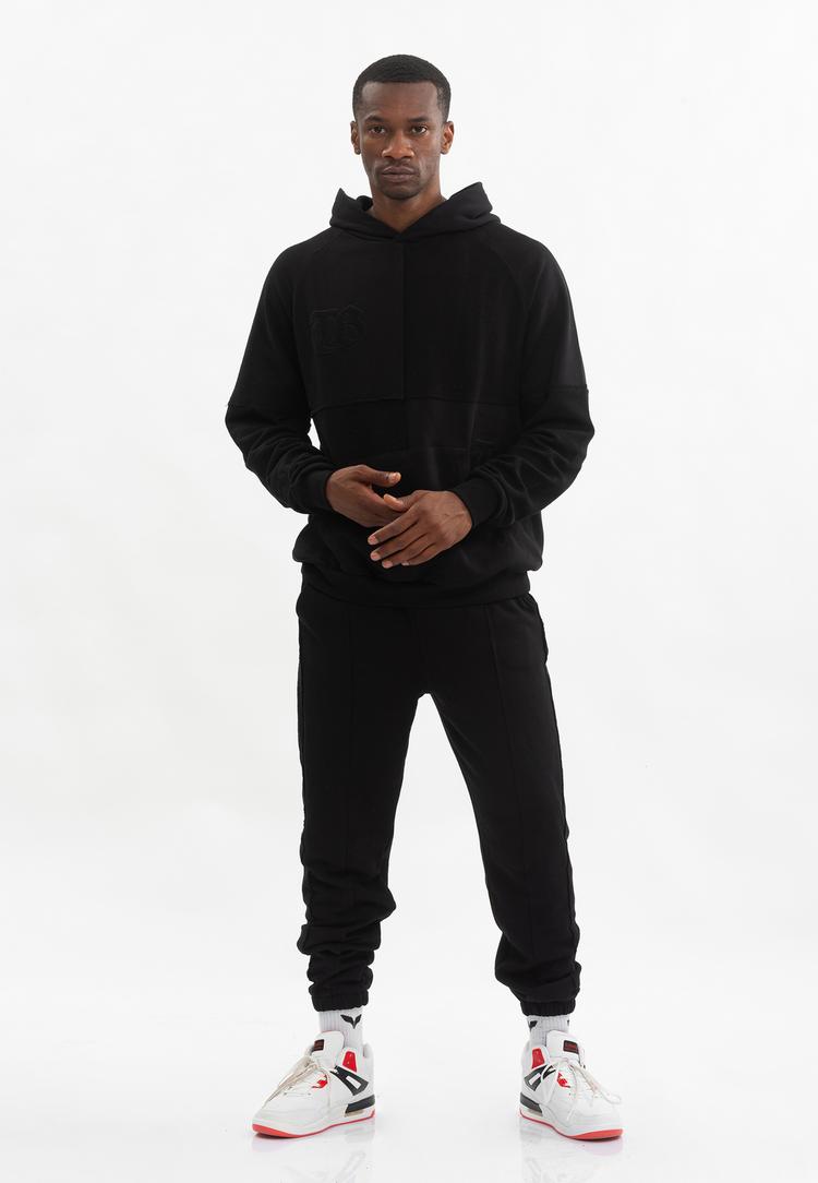 Tom Barron Tom Barron Colorblock Sporty Hoodie Set Trainingsanzug Herren - black - 7 | SportScheck