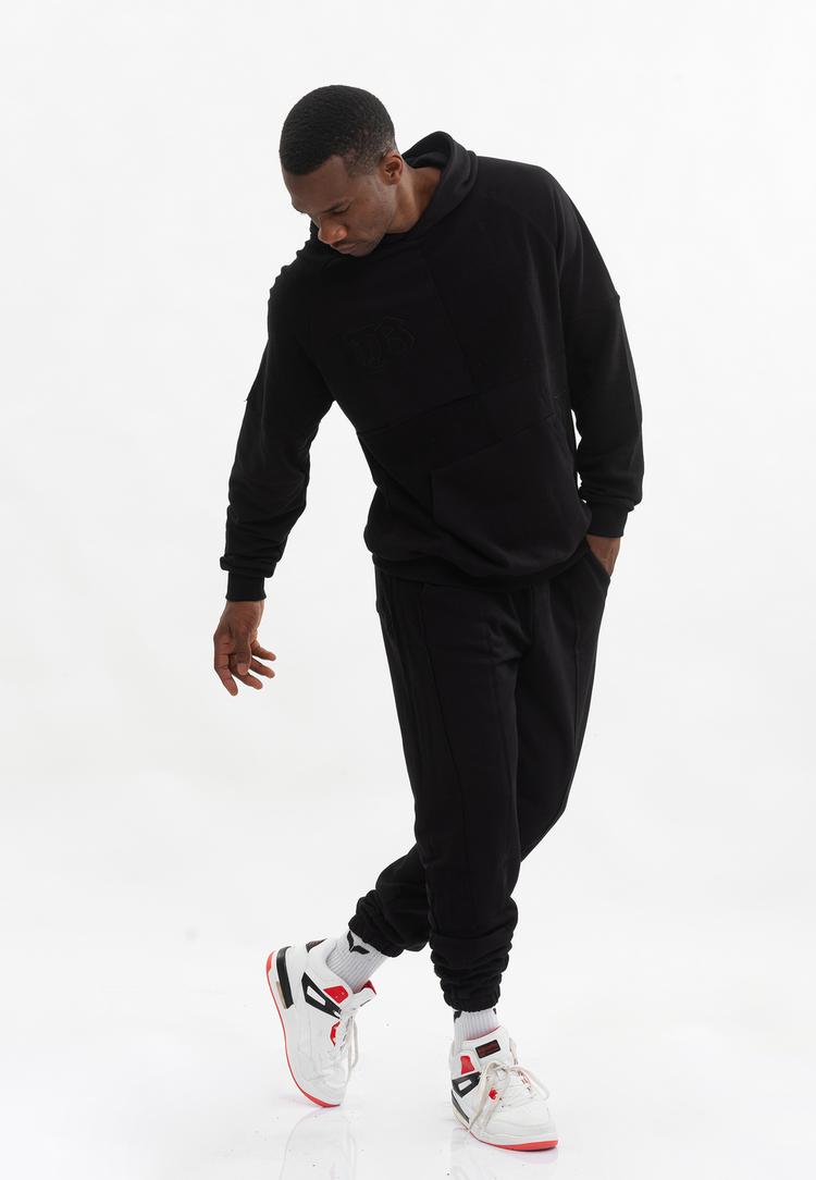 Tom Barron Tom Barron Colorblock Sporty Hoodie Set Trainingsanzug Herren - black - 8 | SportScheck