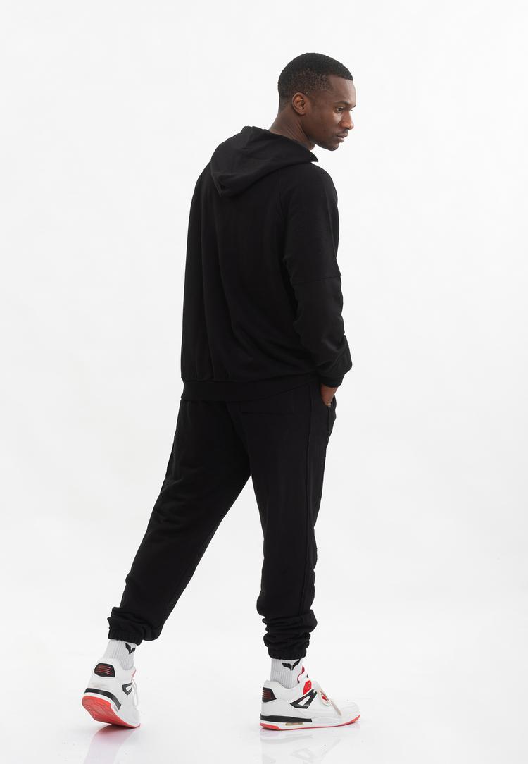 Tom Barron Tom Barron Colorblock Sporty Hoodie Set Trainingsanzug Herren - black - 12 | SportScheck