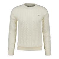 GANT Strickpullover Strickpullover Herren - Cream