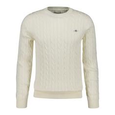 GANT Strickpullover Strickpullover Herren Cream