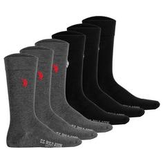 U.S. Polo Assn. Socken Freizeitsocken Herren Schwarz/Anthrazit Melange