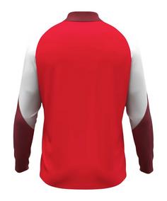 Rückansicht von JAKO Dynamic Ziptop Sweatshirt Funktionssweatshirt Herren rotweiss