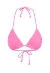 Moda Minx Scrunch Triangle Top Bikini Oberteil Damen - Candy Pink