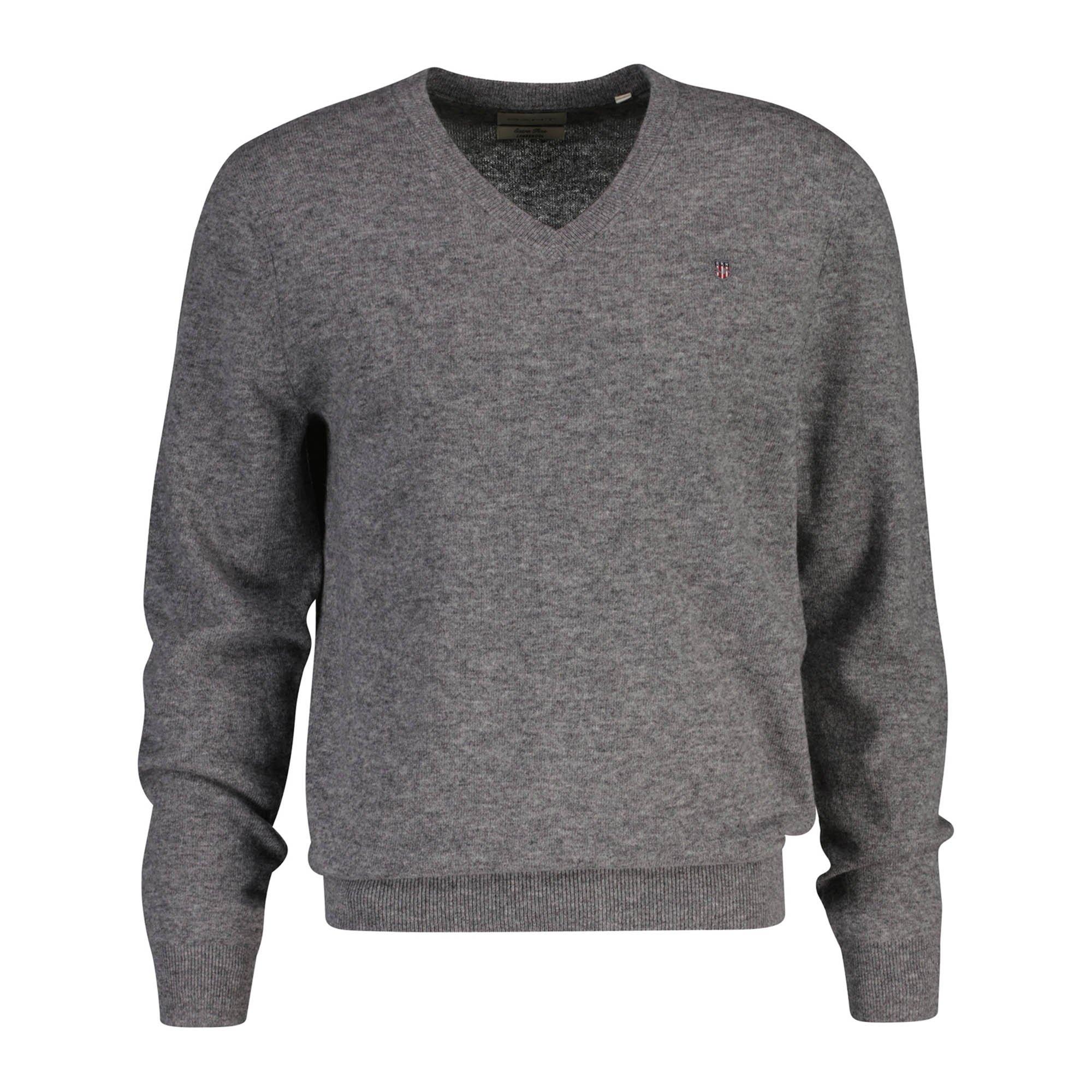 GANT Strickpullover Strickpullover Herren - Grau Melange