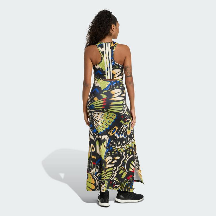 adidas adidas adidas X FARM Premium Kleid Kleid Damen - Black / Hi-Res Blue / Lush Red - 1 | SportScheck