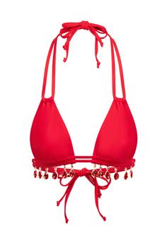Moda Minx Selene Droplet Double Strap Triangle Top Bikini Oberteil Damen Red