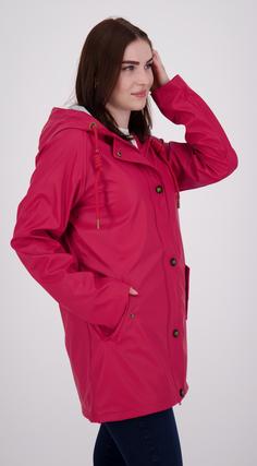 Rückansicht von ANKERGLUT ANKERGLUTHIMMEL Regenjacke Damen darkred