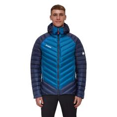 Rückansicht von Mammut Broad Peak Hooded Daunenjacke Herren deep ice-marine