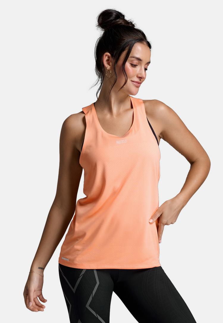 2XU 2XU Light Speed Tech Singlet Funktionsshirt Damen - digital peach-white reflective - 1 | SportScheck