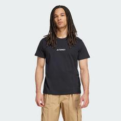 Rückansicht von adidas Terrex Signature AOP Grafik T-Shirt Funktionsshirt Black