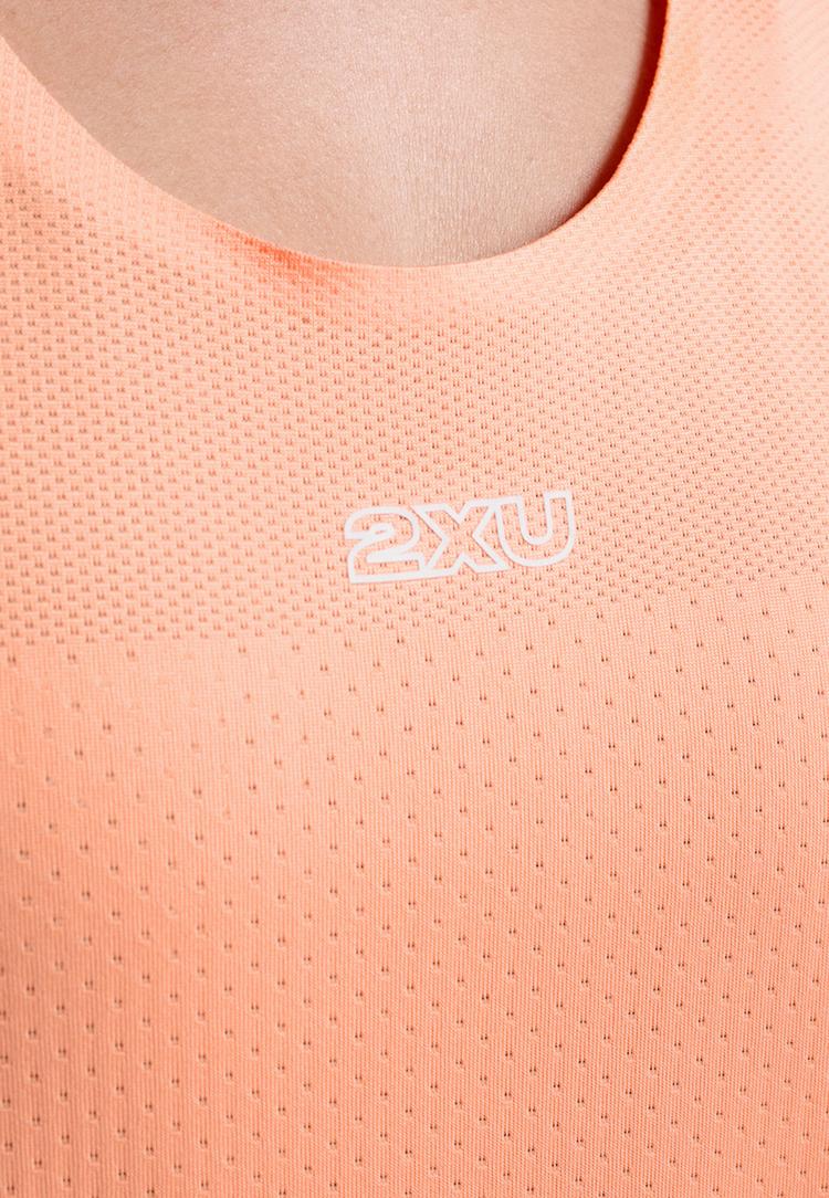 2XU 2XU Light Speed Tech Singlet Funktionsshirt Damen - digital peach-white reflective - 6 | SportScheck