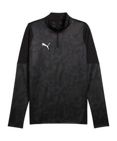 PUMA teamCUP Training 1/4 Zip Sweatshirt Funktionssweatshirt Herren schwarz