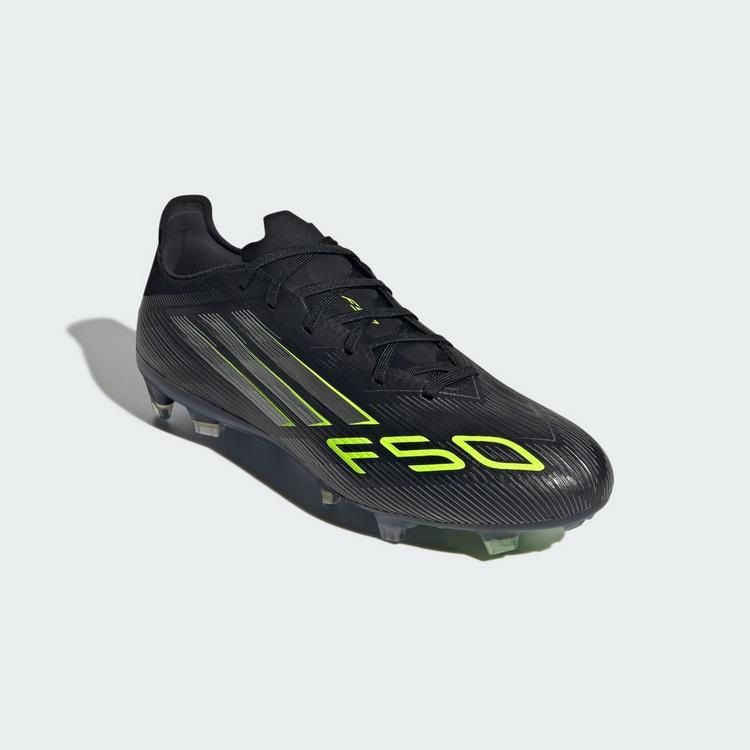 adidas adidas F50 Pro Firm Ground Boots Fu&szlig;ballschuhe - Core Black / Iron Metallic / Lucid Lemon - 2 | SportScheck
