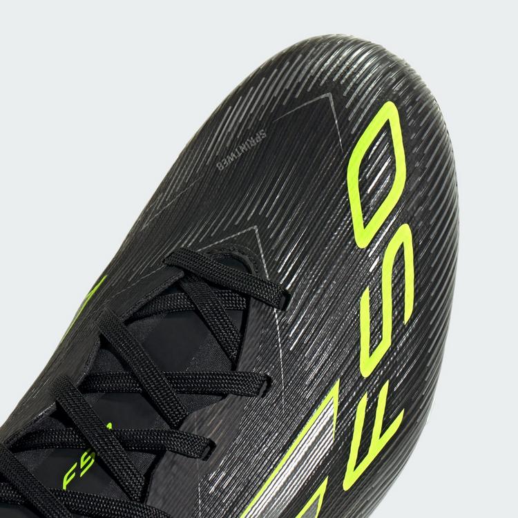 adidas adidas F50 Pro Firm Ground Boots Fu&szlig;ballschuhe - Core Black / Iron Metallic / Lucid Lemon - 5 | SportScheck
