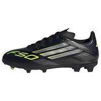 adidas F50 League Kids FG/MG Fu&szlig;ballschuh Fu&szlig;ballschuhe Kinder - Core Black / Iron Metallic / Lucid Lemon