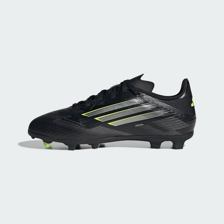 adidas adidas F50 League Kids FG/MG Fu&szlig;ballschuh Fu&szlig;ballschuhe Kinder - Core Black / Iron Metallic / Lucid Lemon - 4 | SportScheck