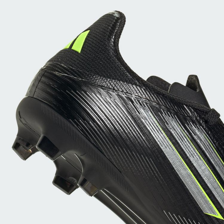 adidas adidas F50 League Kids FG/MG Fu&szlig;ballschuh Fu&szlig;ballschuhe Kinder - Core Black / Iron Metallic / Lucid Lemon - 6 | SportScheck