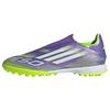 adidas F50 League Laceless TF Fu&szlig;ballschuh Fu&szlig;ballschuhe - Purple Rush / Cloud White / Lucid Lemon