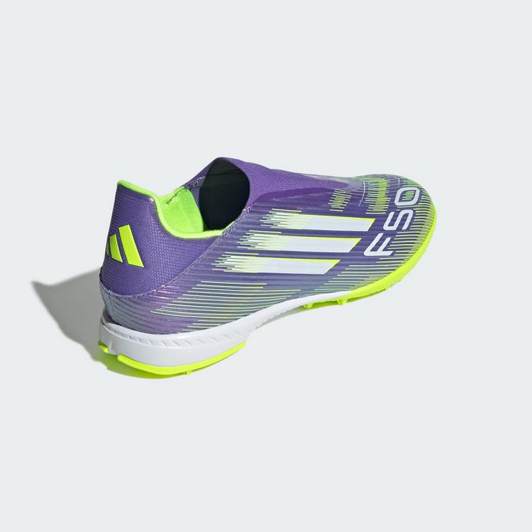 adidas adidas F50 League Laceless TF Fu&szlig;ballschuh Fu&szlig;ballschuhe - Purple Rush / Cloud White / Lucid Lemon - 3 | SportScheck